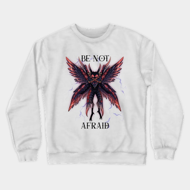 Divine Mothman Herald: A Faithful Design Inspired by Biblical Angels Crewneck Sweatshirt by Holymayo Tee